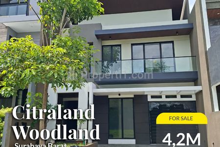 Rumah Dijual Citraland Woodland Surabaya Barat Brand New House