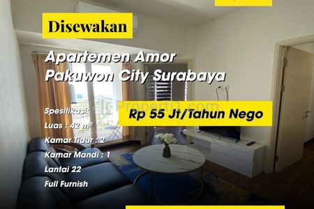 Disewakan Apartemen Amor Pakuwon City Surabaya Timur