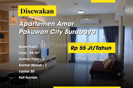 Disewakan Apartemen Amor Pakuwon City Surabaya Timur Tipe 2 Bedroom