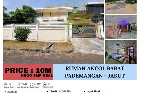 Dijual Rumah di Ancol Barat, Pademangan – Jakarta Utara