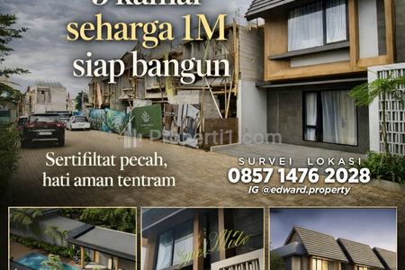Dijual Rumah Modern Tropical Siap Bangun Free Biaya untuk Keluarga Baru di Ciputat Tangerang Selatan