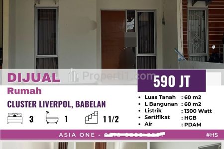 Dijual Rumah Minimalis dengan Harga Murah di Mutiara Gading City Cluster Liverpool Bekasi