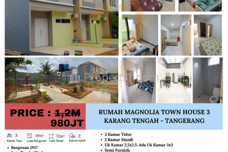 Dijual Rumah di Magnolia Town House 3, Karang Tengah, Tangerang