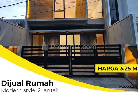 Dijual Rumah Rungkut Asri Utara Surabaya 2 Lantai Modern