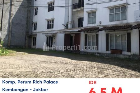 Dijual Lelang Ruko Komplek Perumahan Rich Palace Jalan Meruya Ilir Raya, Jakarta Barat