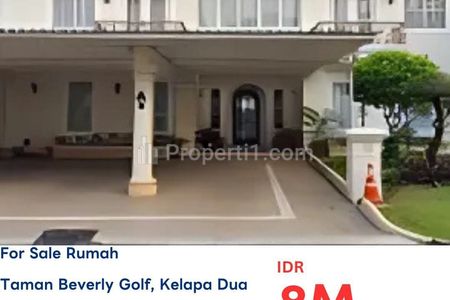 Dijual Lelang Rumah Taman Beverly Golf, Tangerang