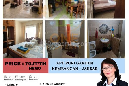 Disewakan Apartemen Puri Garden, Kembangan - Jakarta Barat