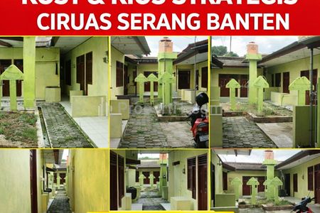 Dijual Rumah Kost dan Kios Strategis di Ciruas Serang Banten, SHM LT405 LB375, 16 Kamar, Sangat Murah