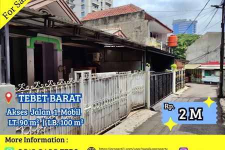 Dijual Rumah Tebet Timur Lokasi Strategis Nyaman  Jalan 1 Mobil