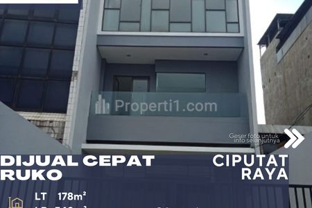 Dijual Ruko Jarang Ada Lokasi Emas Samping Jalan Raya Utama di Kebayoran Lama Jakarta Selatan