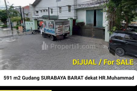 Dijual Gudang 591 m2 di Darmo Permai Timur Surabaya Barat - Dekat HR. Muhammad, Pakuwon Mall, Tol Satelit - Surat SHM