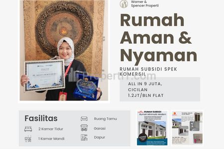 Dijual  Rumah Cluster Subsidi Dekat Bandara Soetta di Megu Cisoka Tangerang