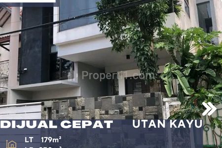 Dijual Rumah Desain Modern Lingkungan Nyaman di Utan Kayu Jakarta Timur