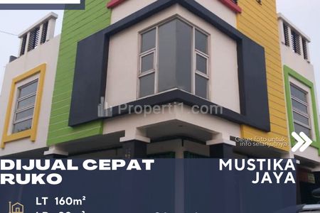 Dijual Ruko Dekat Lingkungan Pemukiman Ramai Penduduk di Mustikajaya Bekasi