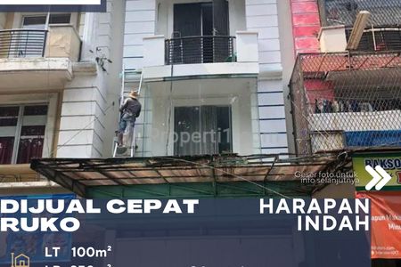 Dijual Murah Ruko 3 Lantai Area Ramai di Harapan Indah Bekasi