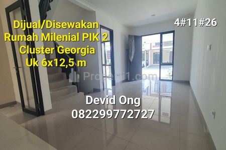 Disewakan Rumah Milenial PIK 2 Ukuran 6x12,5 m Tangerang