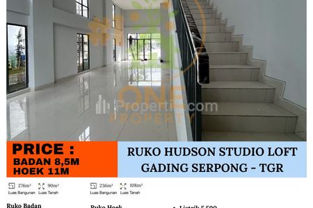 Dijual Ruko Hudson Studio Loft, Gading Serpong - Tangerang