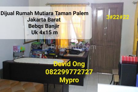 Dijual Rumah Mutiara Taman Palem Bebas Banjir dan Full Renovasi di Cengkareng, Jakarta Barat