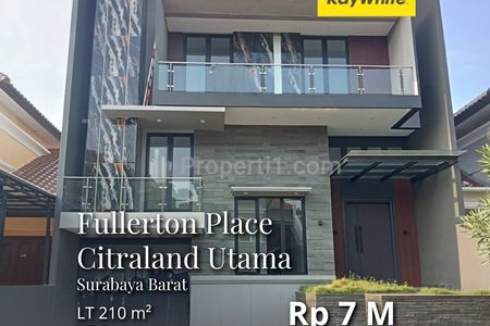 Dijual Rumah Baru Minimalis Modern Lokasi Strategis Fullerton Place Citraland Lakarsantri Surabaya Barat
