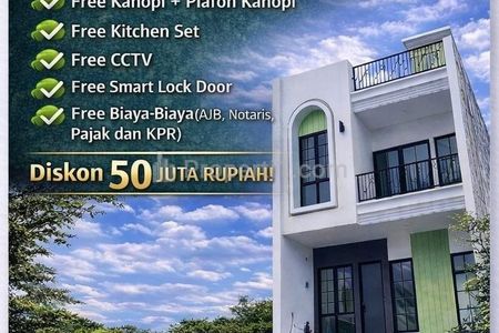 Dijual Rumah 2 Lantai Plus Rooftop di Area Grand Depok City, Pusat Kota Depok