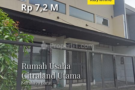 Dijual Rumah Usaha Nol Jalan Raya Citraland Utama Sambikerep Surabaya Barat