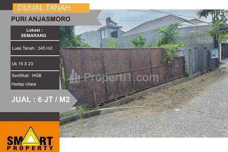 Jual Tanah Strategis Belakang Sekolah Musik Yamaha Puri Anjasmoro Semarang
