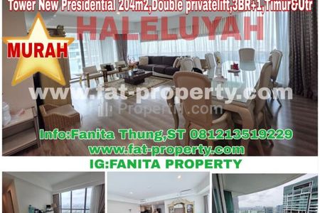 Jual Apartemen ST. MORITZ Tower New Presidential Terbaru & Terbaik - 3 BR Full Furnish MURAH! JARANG ADA!