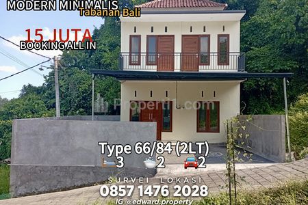 Dijual Rumah Modern Minimalis 2 Lantai SIAP BANGUN 15 Juta All In untuk Keluarga Baru di Kerambitan, Tabanan, Bali