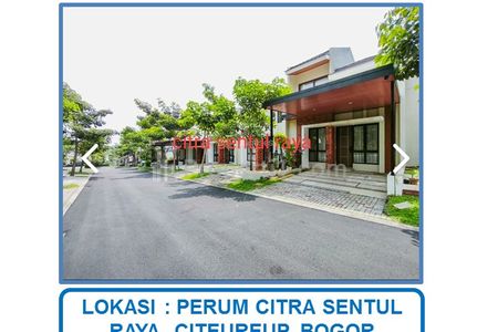 jual Cepat Harga Spesial Rumah 2 Lantai di Perumahan Citra Sentul Raya, Citeureup, Bogor