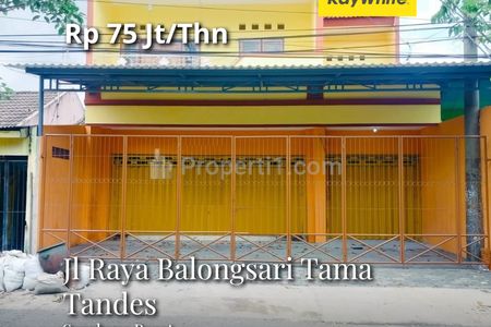 Disewakan Ruko Dua Lantai Jalan Raya Balongsari Tama Tandes Surabaya Barat