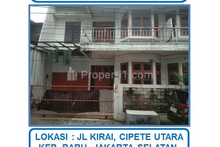Jual Cepat Harga Spesial Rumah Kost 2 Lantai di Jl. Kirai, Cipete Utara, Kebayoran Baru, Jakarta Selatan