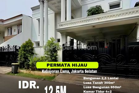 Dijual Rumah Mewah Permata Hijau Kebayoran Lama Jakarta Selatan Fully Furnished
