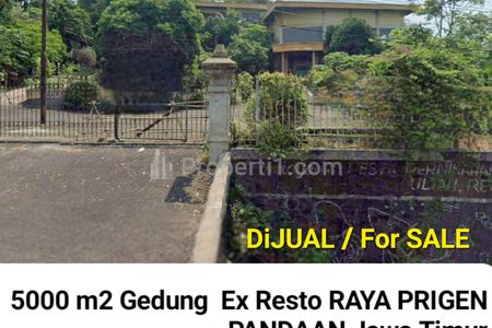 MURAH Rp 3 Jutaan/m2 Dijual Gedung / Ex Rumah Usaha Raya Prigen - Pasuruan - Hadap Nol Jalan Raya- Komersial Area Dekat Finna Golf , Cimory