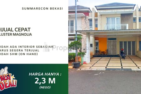 Rumah Dijual Cepat di Cluster Magnolia Summarecon Bekasi