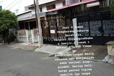 Dijual Rumah di Cengkareng Jakarta Barat - 3 Kamar  3 Lantai Carport, Strategis & Tidak Banjir - Tanpa Perantara