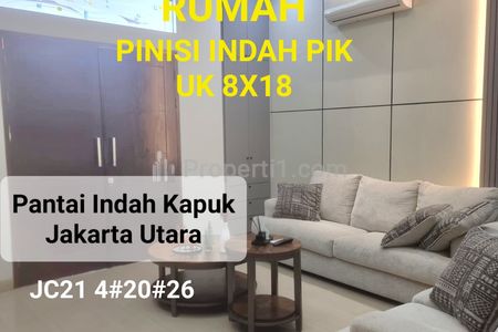 Dijual Rumah Town House Pinisi Indah Ukuran 8x18 m di PIK Jakarta Utara