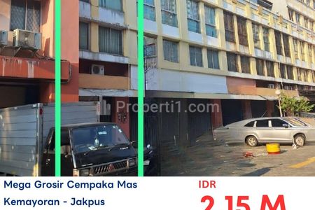 Dijual Lelang Ruko Mega Grosir Cempaka Mas, Kemayoran, Jakarta Pusat