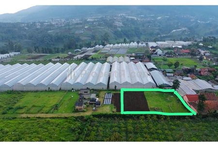Jual Cepat Tanah Datar Pinggir Jalan di Cisarua Bandung Barat, Cocok untuk Cafe atau Berkebun, Sejuk, View Gunung Burangrang