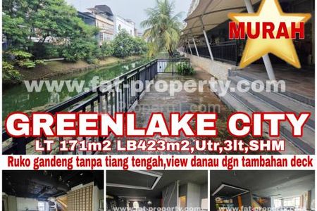 Jarang Ada! Jual  / Sewa Ruko Gandeng di Cengkareng Jakarta Barat - View Danau dengan Tambahan Deck!