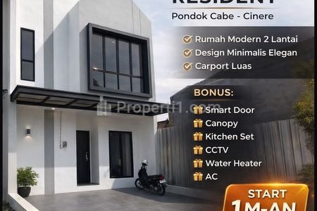 Dijual Rumah Ready Stock di Pd. Cabe Ilir Tangerang Selatan - Dekat Lembah Cinere Mas, Lebak Bulus, Toll Pd. Indah, Toll Pamulang, Cirendeu