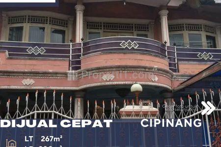 Dijual Cepat BU Rumah di Cipinang Jakarta Timur