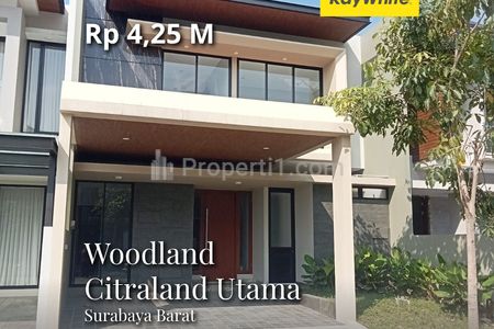 Dijual Rumah Baru Woodland Citraland Utama Surabaya Barat