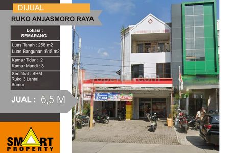 Jual Cepat Ruko 3 Lantai Lokasi Strategis dan Ramai, Samping Pegadaian di Anjasmoro Raya Semarang