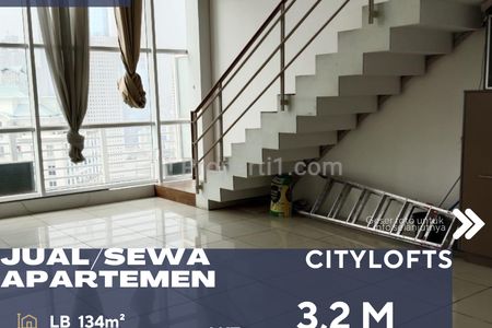 Dijual Apartemen Cityloft Sudirman 1 BR Loft Semi Furnish Tipe Jarang Ada