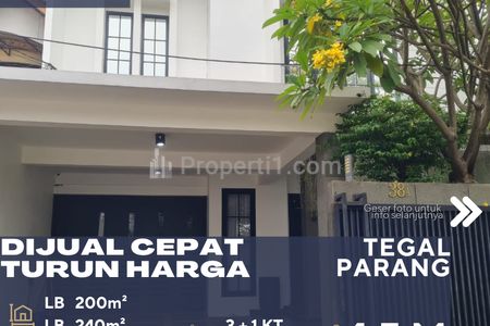 Dijual Rumah Cantik Siap Huni Area Tenang Nyaman di Tegal Parang Jakarta Selatan