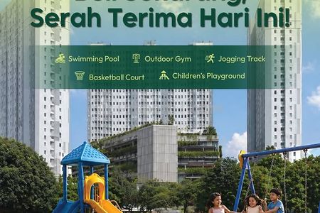 Dijual Apartemen Emerald Bintaro Jaya - 2 BR Unfurnished