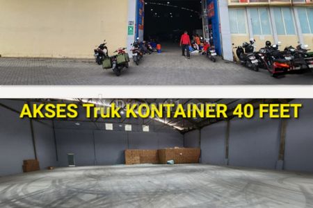 Disewakan Gudang 864 m2 di Raya Pakal, Benowo, Surabaya Barat - Strategis Nol Jalan Raya - Akses Truk Kontainer 40 Feet - Bebas Banjir - Parkiran Luas