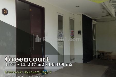 Dijual Rumah 2 Lantai di Green Court Cengkareng Jakarta Barat, Lokasi Sangat Strategis dan Murah HANYA 3,5 M Harga Pasaran 4,2 M NEGO SAMPAI JADI!!