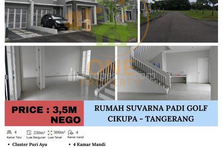 Dijual Rumah Suvarna Padi Golf Estate, Cikupa - Tangerang