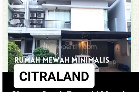 Dijual Rumah South Emerald Mansion Citraland Surabaya - Modern Mewah Dekat Sekolah Ciputra, District 9, Patung Singa Merlion - MURAH 4 Milyaran